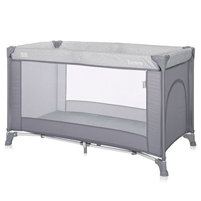 Cuna De Viaje Torino (1 Nivel) De Lorelli Grey Striped