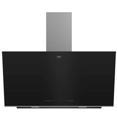 Campana Extractora Decorativa Beko Bhca96641bbhs 90cm Cristal Negro