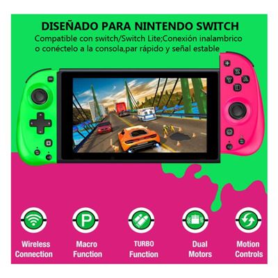 Set De Control Joy-con Nintendo Switch Joystick Verde Y Rosa