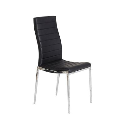 Momma Home Negro Pack 4 Sillas De Comedor De Polipiel Silvestre 42X53x98cm