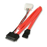 Nanocable Cable Slimline Sata Datos+Alim Sata 13p/H-7p/H+Molex 4pin/M, 0.5m+02m