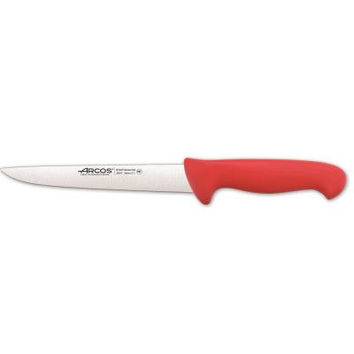 Cuchillo De Carnicero Arcos Colour - Prof 294722 De Acero Inoxidable Y Mango Ergonómico - Rojo