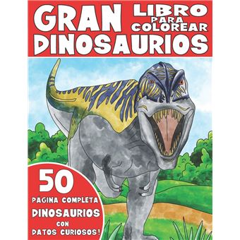 Libro para colorear de dinosaurios para Niños - 105 páginas - Grande Formato A4 - 1