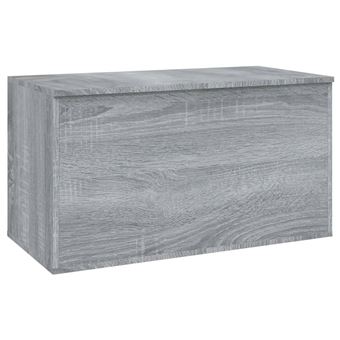 Baúl de almacenaje vidaXL madera contrachapada gris Sonoma