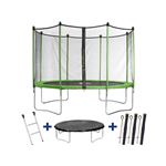 Trampolin Yoopi , 4.25 m, con red + escalera + cubierta de protección + kit de anclaje