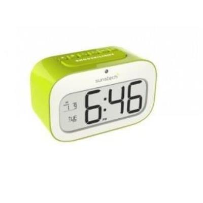 Despertador Sunstech Ckd30gn verde dos alarmas snooze con y calendario color 30 doble