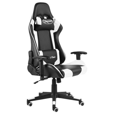Silla Gaming Giratoria Vidaxl Pvc Blanco
