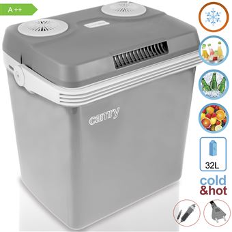 Nevera portátil eléctrica de viaje para coche, Camry CR 93 - 12V/230V, capacidad 32 Litros, A++