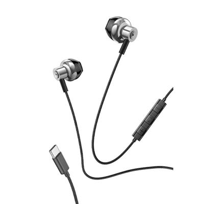 Auriculares Botón Cool Stereo Tipo-c Con Micro (metal) Silver