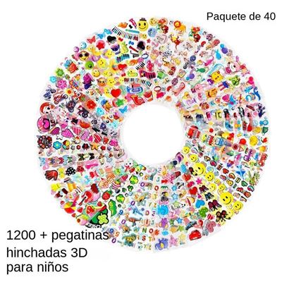 Pegatinas para Niños 1200+, Arzopa Pegatinas Infantiles 3D Puffy