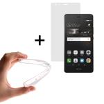 WoowCase | Funda Gel Flexible para [ Huawei P9 Lite ] [ +1 Protector Cristal Vidrio Templado ] Ultra Resistente contra Arañazos y Golpes Dureza 9H, Carcasa Case Silicona TPU Suave