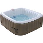 Spa hinchable - ""Monac"" en PVC - 6 personas - topo/ crema