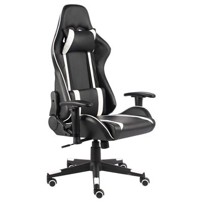 Silla Gaming Giratoria Vidaxl Pvc Blanco 16,45kg