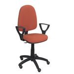 Silla de oficina ergonómica Piqueras y Crespo Modelo 04CP Brazos incluidos Ruedas de parquet, tejido Bali marrón