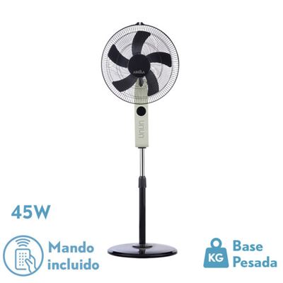 Ventilador De Pie Fabrilamp Circus Beis/negro 45w Oscilante