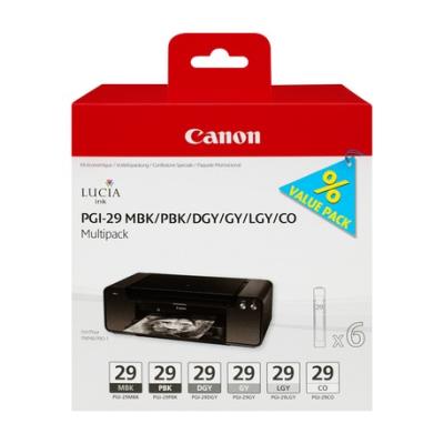 Canon - Pgi-29 Mbk/Pbk/Dgy/Gy/Lgy/Co
