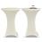Conjunto de 2 Manteles color crema ajustados para mesa de pie - 60 cm diámetro_0