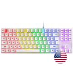 Teclado Mecánico FRGB Mars Gaming MK80 Blanco Switch Mecánico Marrón, Idioma US