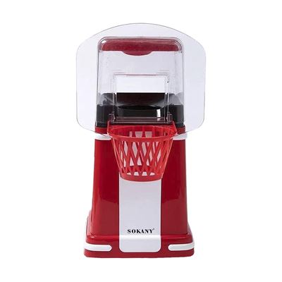 Palomitera Retro Eléctrica Sokany Con Canasta De 1200w Cocción Mediante Aire Caliente Rojo