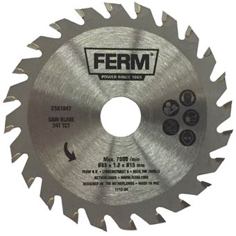 Hoja de Sierra Ferm, de precisión 24T TCT 85 mm CSA1047