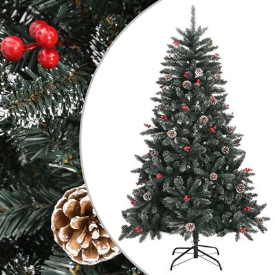 Árbol de Navidad artificial con soporte vidaXL PVC verde 120 cm 2,2 kg