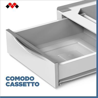 Kit Superposición Para Lavadora Y Secadora Con Cajón Extraíble Torre Extra L60 - Meliconi