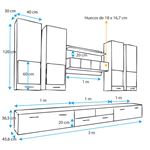 Mueble de salón Arlesa blanco 3 m