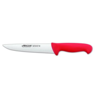 Cuchillo De Carnicero Arcos Colour - Prof 294822 De Acero Inoxidable Y Mango Ergonómico De Polipropileno - Rojo