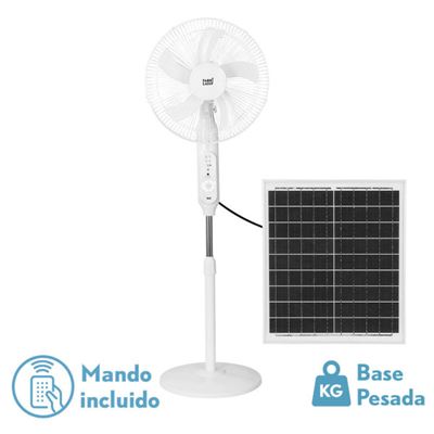 Ventilador De Pie Fabrilamp Clima De Altura Regulable 30w 3 Velocidades Motor Dc Blanco