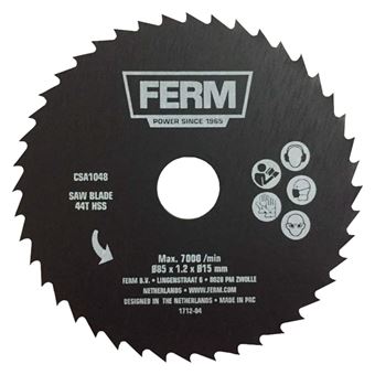Hoja de Sierra Ferm, de precisión 44T HSS 85 mm CSA1048
