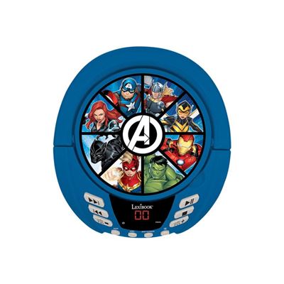 Lexibook Marvel Avengers Reproductor de CD Portátil Bluetooth con Efectos  Luminosos