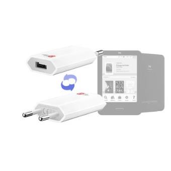 Enchufe De Pared Adaptador Europeo Para E-Book BQ Cervantes Por DURAGADGET