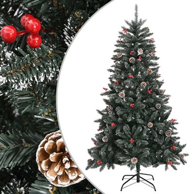 Árbol de Navidad artificial con soporte vidaXL PVC verde 150 cm 3,45 kg