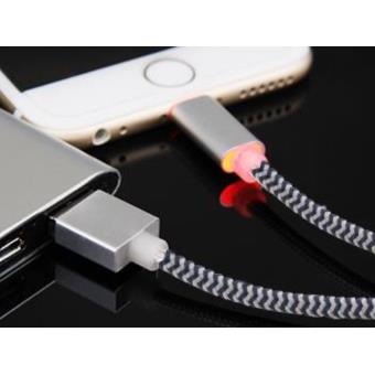 Bluestork Smart-li-led 1.2m USB a Lightning Negro, Plata Cable USB