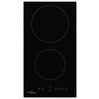 Placa Vitrocerámica Vidaxl 2 Zonas 30cm 3000w Negro