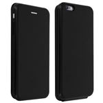 Funda iPhone 6 Plus y 6S Plus tapa vertical cartera de Piel, Negro