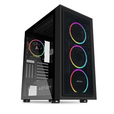 Caja PC ATX Danube Kamp ARGB Cristal Templado USB 3.0 Negra ABYSM Gaming