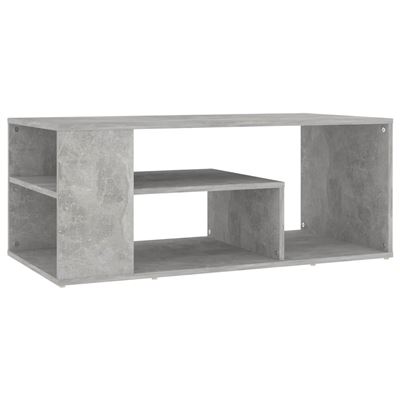 Vidaxl Gris Mesa De Centro Aglomerado Hormigón 100X50x40 Cm