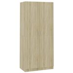 Armario vidaXL aglomerado color roble Sonoma 90x52x200 cm