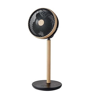 Ventilador De Pie Fabrilamp Colibri Regulable Con Mando A Distancia Y Temporizador 25w Motor Dc 12 Velocidades Negro