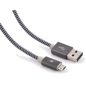 Bluestork Trendy-mu-m 1.2m USB a Micro-usb a Gris Cable USB