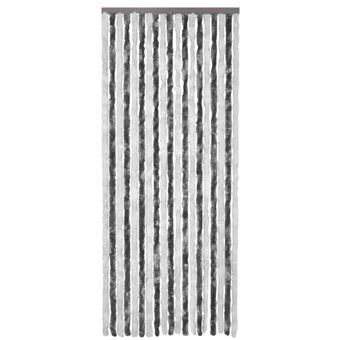 Cortina de puerta anti insectos 90 x 220 cm Gris y Blanca