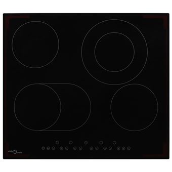 Placa vitrocerámica 4 quemadores control táctil 6600 W vidaXL