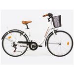 Bicicleta de paseo Moma Bikes City Classic 26", Aluminio , SHIMANO 18V Blanco