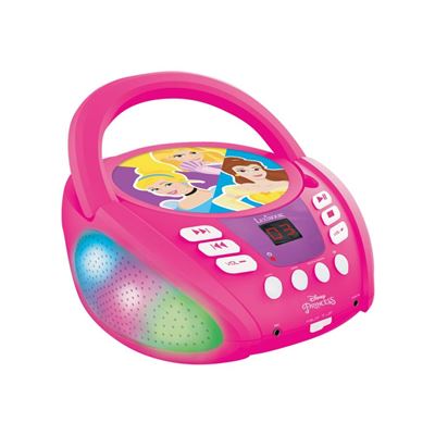 Reproductor De Cd Bluetooth Con Luces Y Usb - Princesas De Disney Lexibook