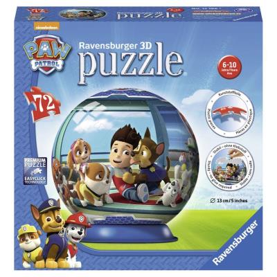 Puzzle 3d Ravensburger Puzzleball 72 Piezas de paw Patrol