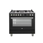 Cocina de gas Beko GM15310DB Horno 112L 5 Fuegos 90cm Negro