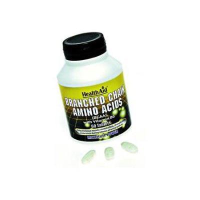 Bcaa Branched Chain Amino Acids 60comp. Health Aid