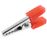 Pinza BeMatik de cocodrilo de color rojo con manguitos aislados para conexiones eléctricas 34mm_0