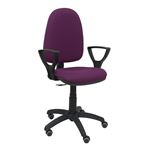 Silla de oficina ergonómica Piqueras y Crespo Modelo 04CP Brazos incluidos Ruedas de parquet, tejido Bali morado